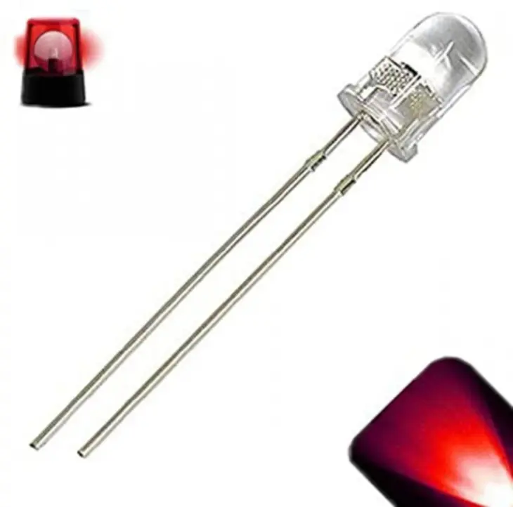 LED White Red Color (5mm)