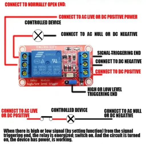 1 Channel 5V Relay Module with High/Low Level Trigger