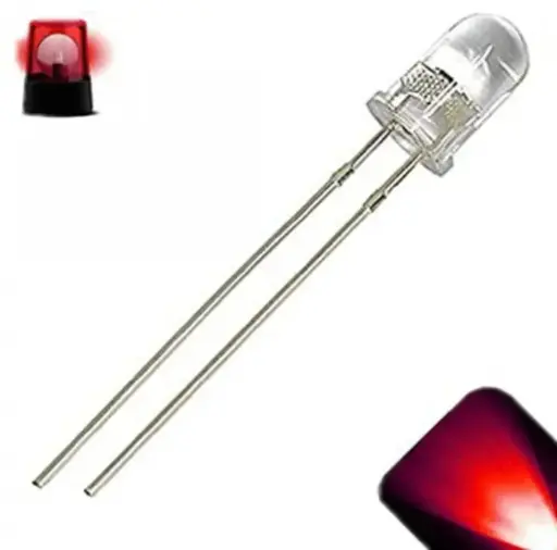 LED White Red Color (5mm)